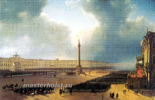 013 Чернецов, Г Г.Парад по случаю открытия памятника Александру I в Санкт-Петербурге 30 августа 1834 года