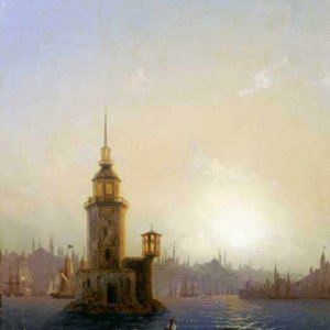 021 Айвазовский, И.К. Вид Леандровой башни в Константинополе