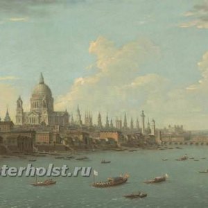 049 Antonio Joli - A view of London & the Thames with St. Pauls