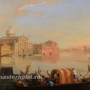 055 JOHAN ANTON RICHTER Stockholm 1665-1745 Venice - The Island of San Giorgio Maggiore Venice