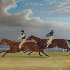 066 John Frederick Herring Snr - Matilda and Mameluke; The Finish of the 1827 St. Leger