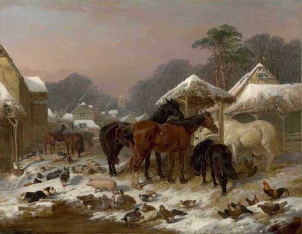 069 John Frederick Herring Snr - The farmyard in winter