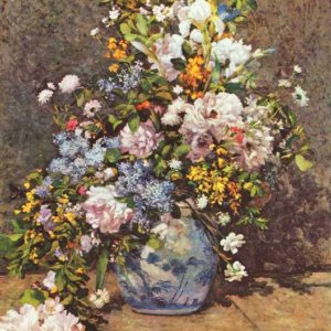 080 Ренуар, Пьер-Огюст.Натюрморт с большой цветочной вазой