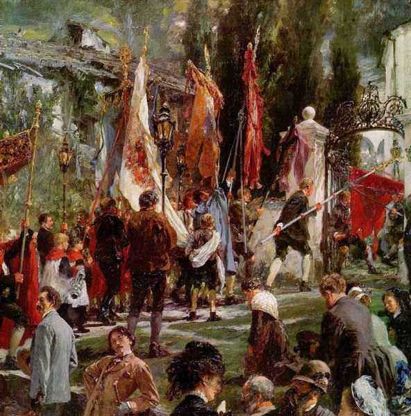 131 Менцель, Адольф Фридрих Эрдман фон.Праздник тела Христова в Хофгаштайне. Фрагмент