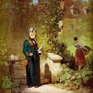 179 Шпицвег, Карл. Читатель газет в саду