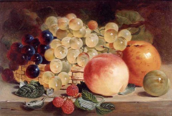 092 George Lance - Still Life with Fruit on a Table
