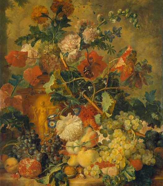 095 Huysum Jan van - Flowers and Fruit