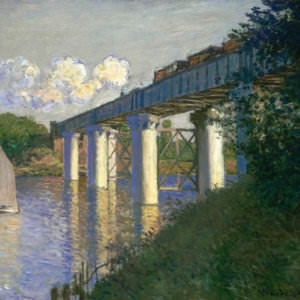 Клод Монэ - Железнодорожный мост в Аржантее (1874 г.)