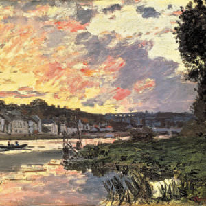 Клод Монэ - Сена в Буживале вечером (1870)