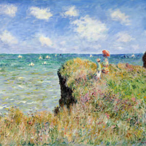Клод Монэ - Прогулка по скале в Пурвиле (1882)