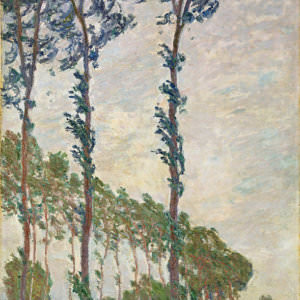 Клод Монэ - Эффект ветра, Последовательность тополей (1891)